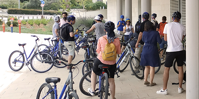 Setting out on a bicycle tour